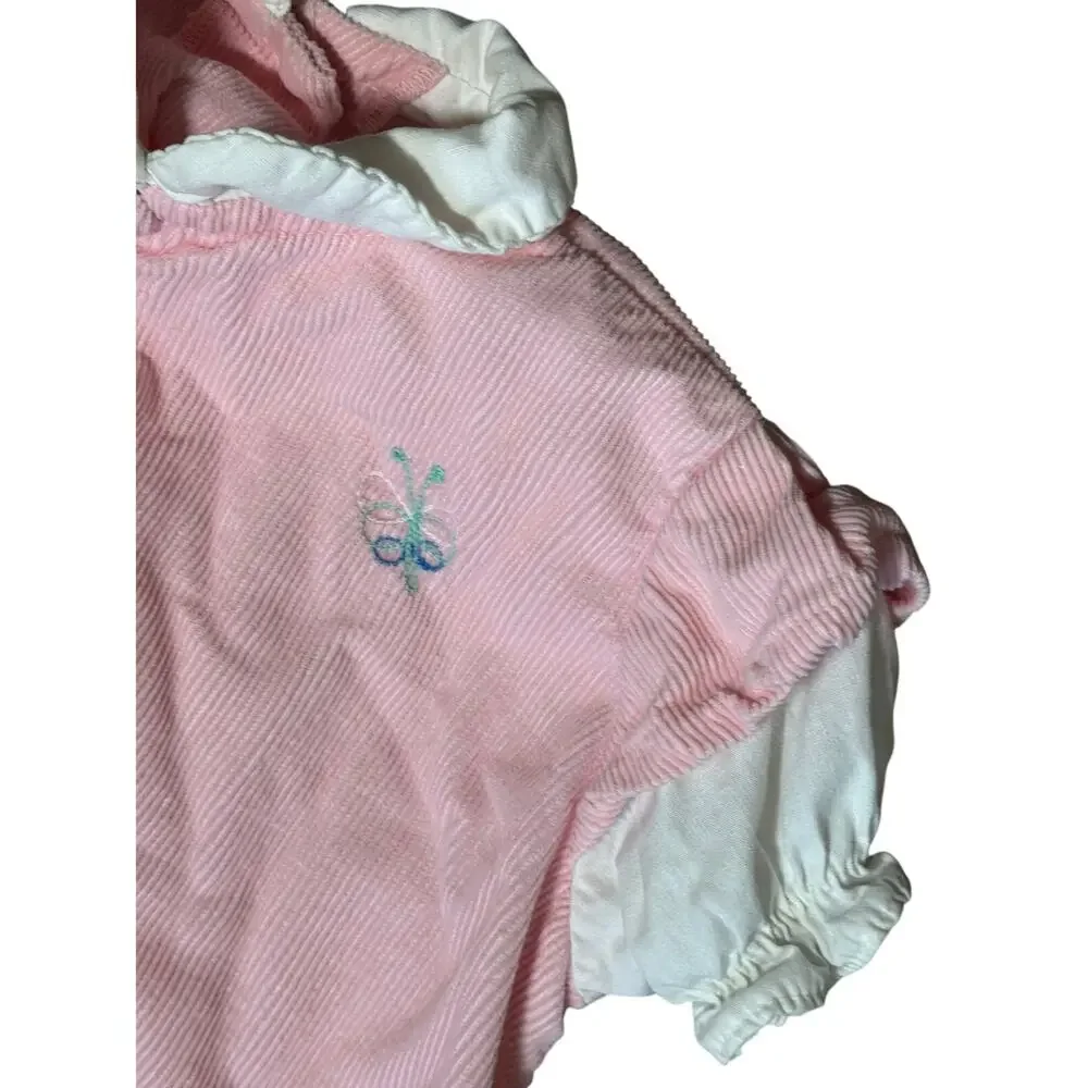 Vintage Wonderalls Corduroy Overall Outfit Set Toddler Girls XL 25-28‎ lbs Pink